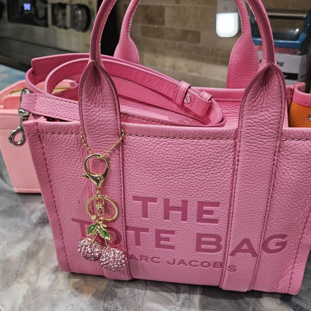 Marc Jacobs Pink Leather Tote with Gold Hardware